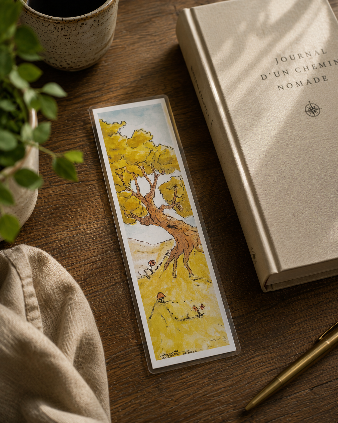 L'arbre qui sut attendre - Marque-page illustré