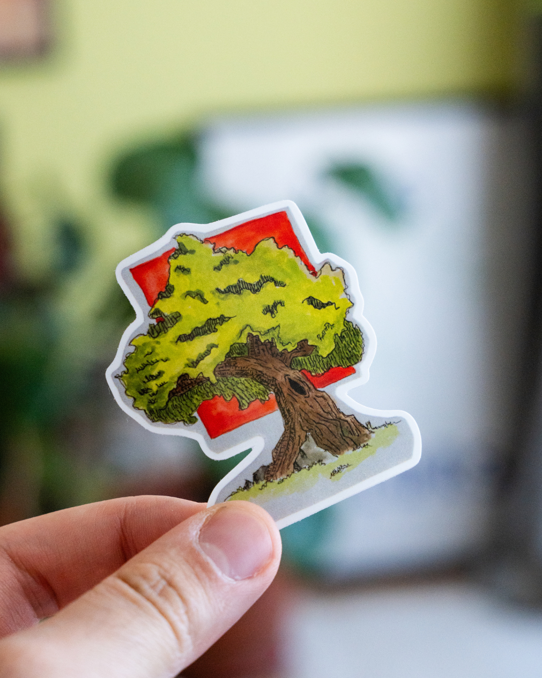L'Arbre au Ciel Rouge - Sticker
