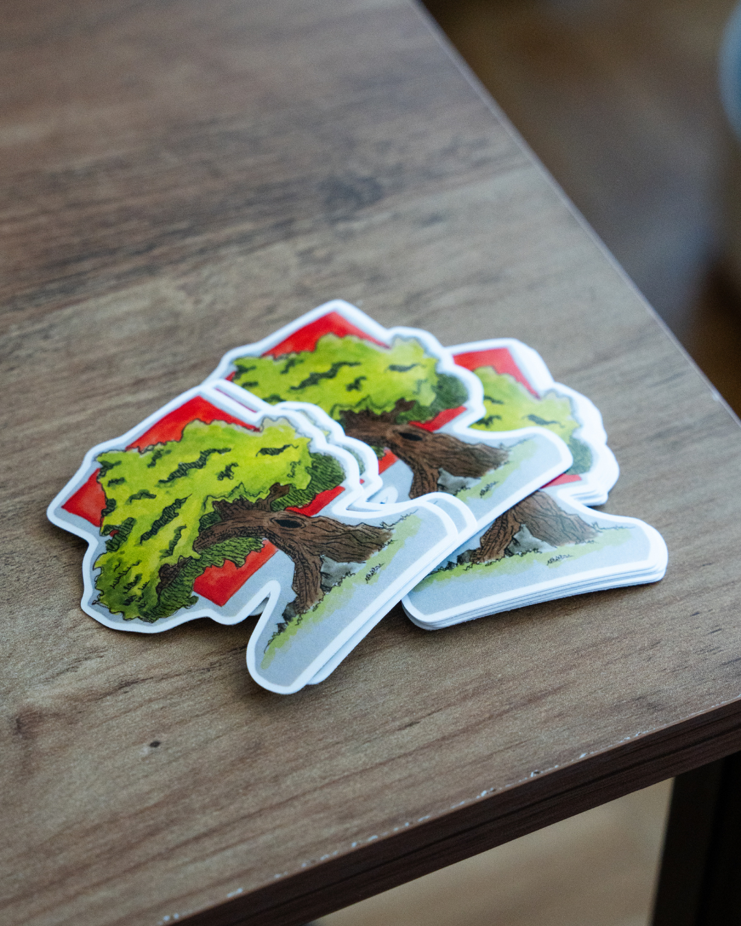 L'Arbre au Ciel Rouge - Sticker