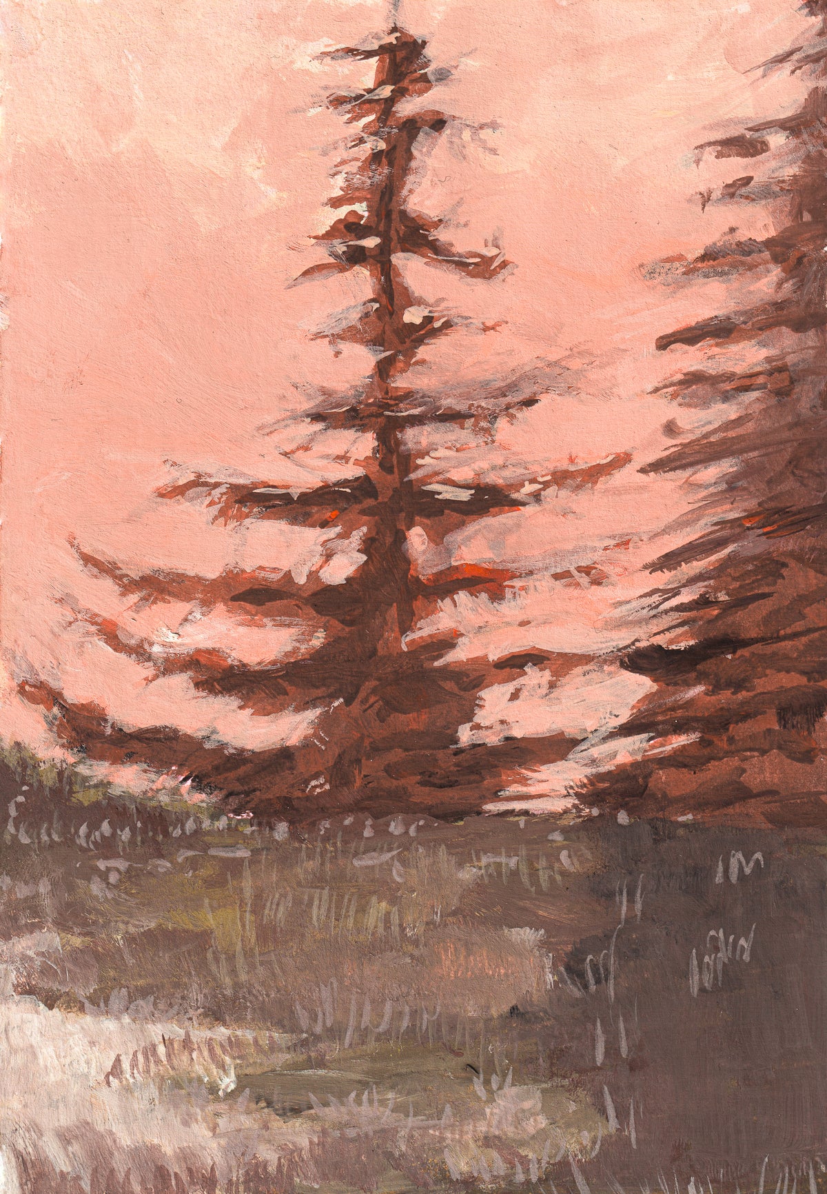 Un ailleurs familier - Œuvre originale, Gouache, A5