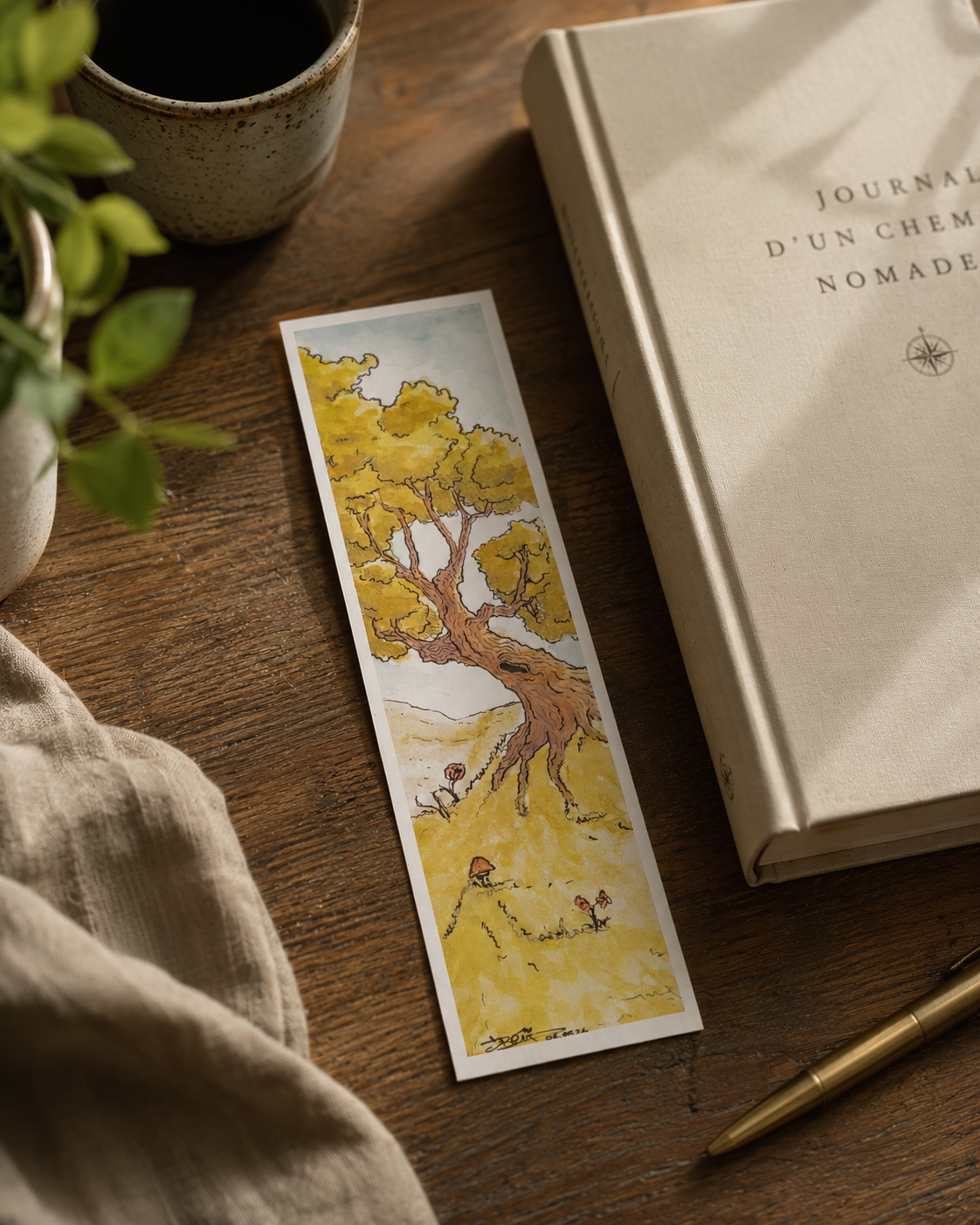 L'arbre qui sut attendre - Marque-page illustré