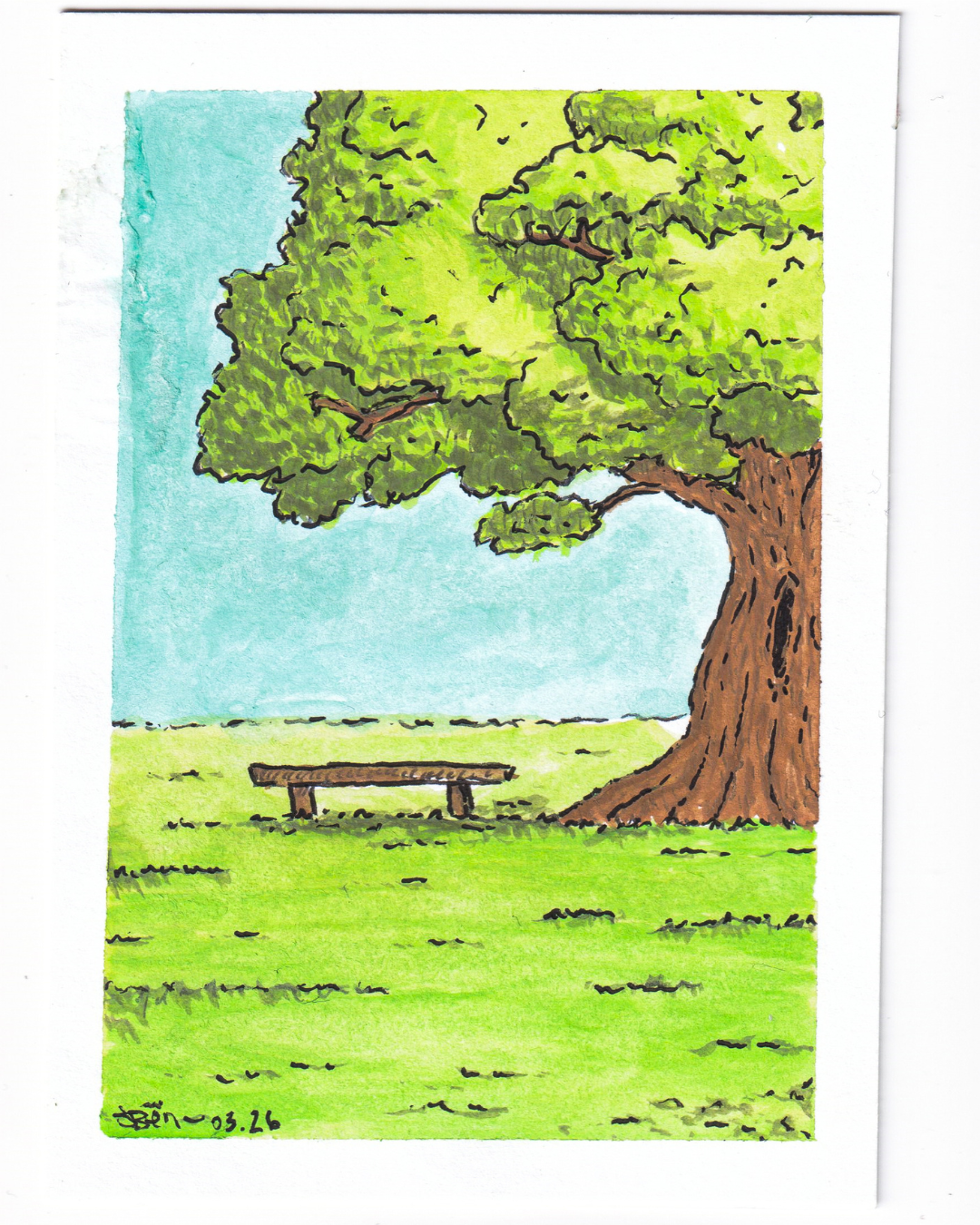 Wee Art Club - artwork - L'Évasion - ACEO original