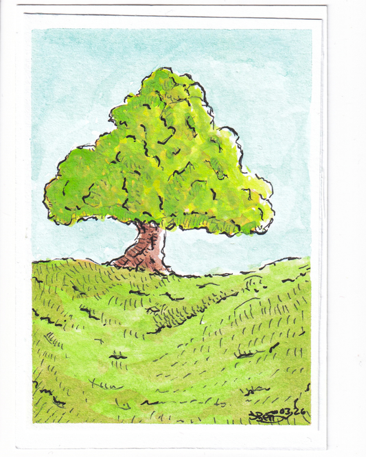 Wee Art Club - artwork - Trees Above 1/3 - ACEO original